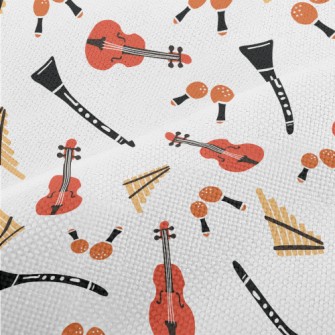 Hand Drawn Western Musical Ins Performance Linen