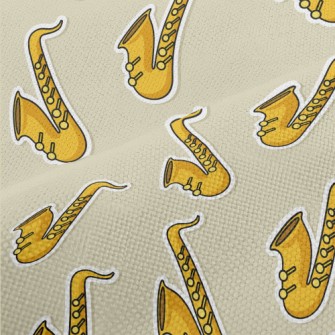 Cartoon Saxophone Performance Linen