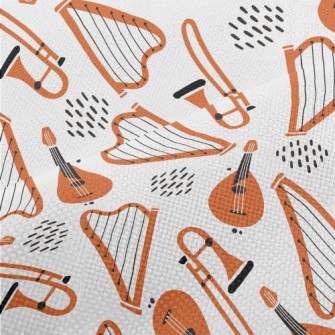 Guitar Harp Trumpet Performance Linen