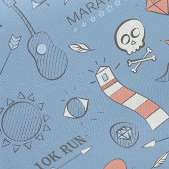 Trendy Hand Drawn Pattern Twill