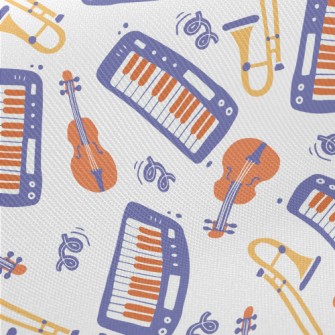 Hand Drawn Musical Instrument  Twill