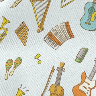 Cartoon Musical Instruments An Standard Corduroy