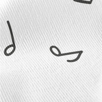 Simple Musical Note Pattern Standard Corduroy