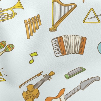 Cartoon Musical Instruments An Stretch Ponte