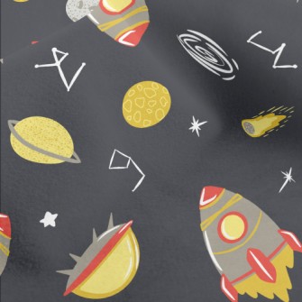 Rockets And UFOs Micro Fleece