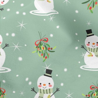 Merry Christmas Snowman Micro Fleece