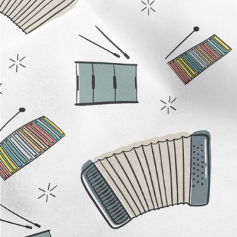 Colorful Hand Drawn Musical In Micro Fleece