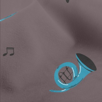 Blue French Horn Micro Fleece