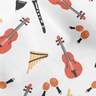 Hand Drawn Western Musical Ins Micro Fleece