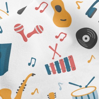 Colorful Musical Instruments A Micro Fleece