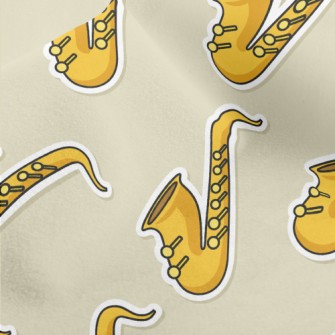 Cartoon Saxophone Micro Fleece