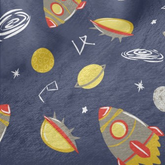 Cartoon Space Travel Minky