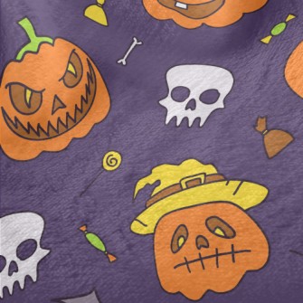 Hand Drawn Pumpkin Lantern Doo Minky