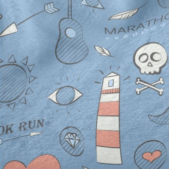 Trendy Hand Drawn Pattern Minky
