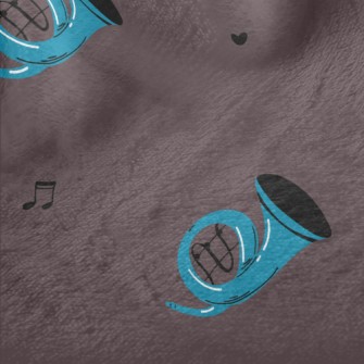 Blue French Horn Minky