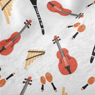 Hand Drawn Western Musical Ins Minky