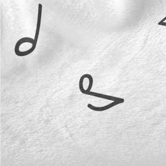 Simple Musical Note Pattern Minky