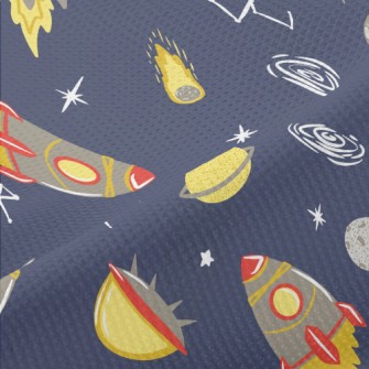 Cartoon Space Travel Piqué
