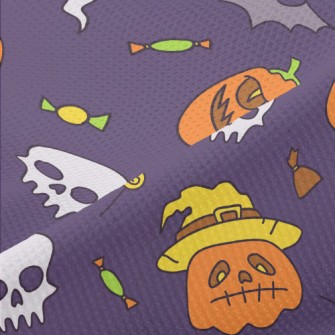 Hand Drawn Pumpkin Lantern Doo Piqué