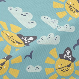 Cartoon Sun Pirate Piqué