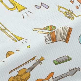 Cartoon Musical Instruments An Piqué