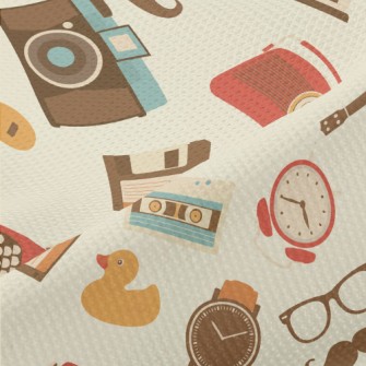 Cute Retro Items Piqué