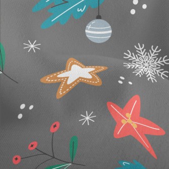Christmas Celebration Elements Lightweight Performance Linen