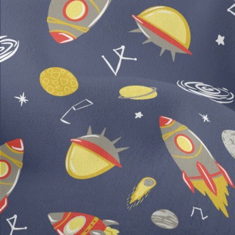Cartoon Space Travel Lightweight Performance Linen
