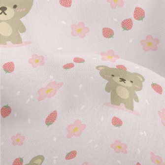 Blushing Bear And Strawberry Lightweight Performance Linen