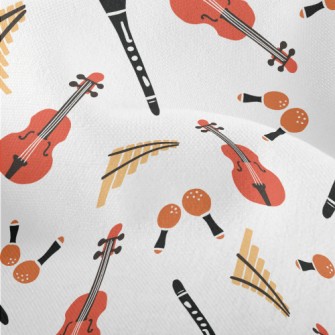 Hand Drawn Western Musical Ins Lightweight Performance Linen