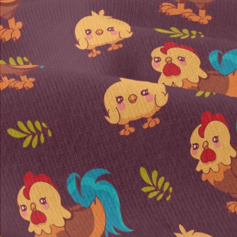 Rooster And Baby Chicks Modern Jersey