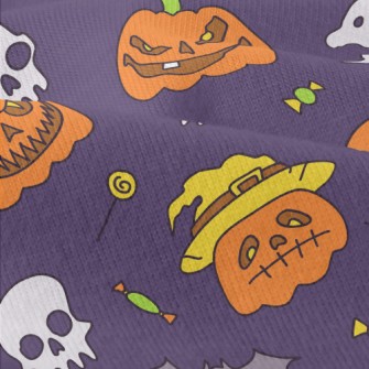 Hand Drawn Pumpkin Lantern Doo Modern Jersey