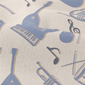 Blue Musical Instrument Silhou Modern Jersey