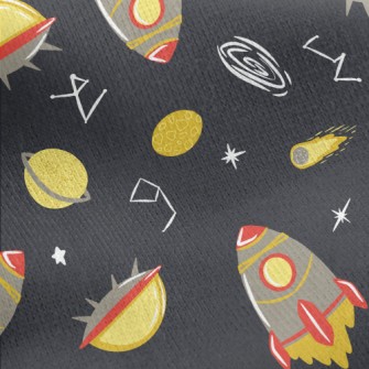 Rockets And UFOs Jersey Backed Fleece