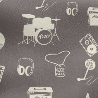 Rock Band Equipment Jersey Backed Fleece
