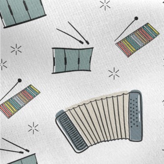 Colorful Hand Drawn Musical In Jersey Backed Fleece