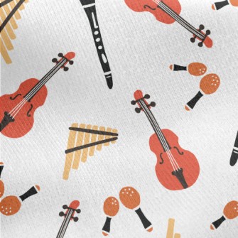 Hand Drawn Western Musical Ins Jersey Backed Fleece