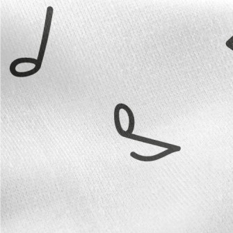 Simple Musical Note Pattern Jersey Backed Fleece