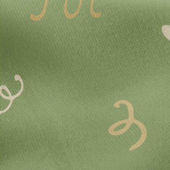 Abstract Musical Notes Pattern Jersey Backed Fleece
