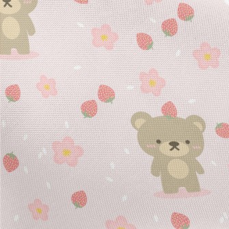 Blushing Bear And Strawberry Pongee