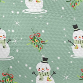 Merry Christmas Snowman Pongee