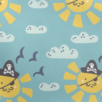 Cartoon Sun Pirate Pongee