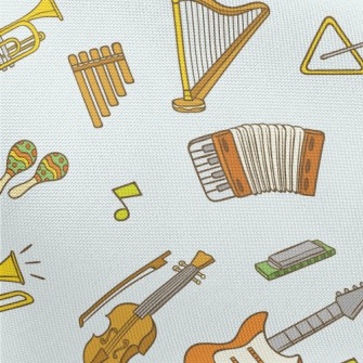 Cartoon Musical Instruments An Pongee
