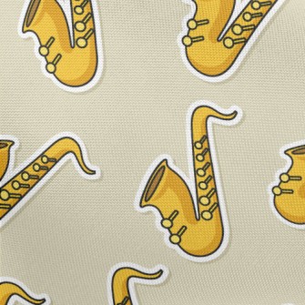 Cartoon Saxophone Pongee