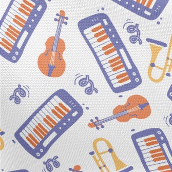 Hand Drawn Musical Instrument  Pongee