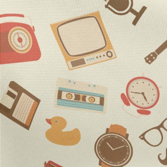 Cute Retro Items Pongee