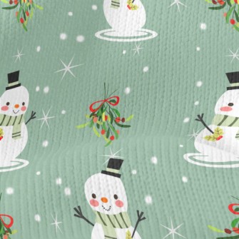 Merry Christmas Snowman Stretch Jersey
