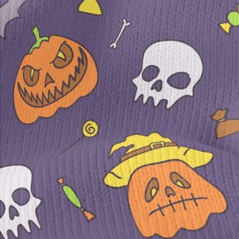 Hand Drawn Pumpkin Lantern Doo Stretch Jersey