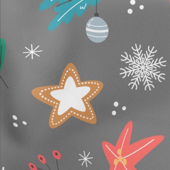 Christmas Celebration Elements Lightweight Cotton Poplin