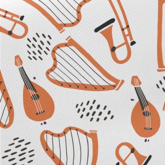 Guitar Harp Trumpet Midweight Cotton Poplin